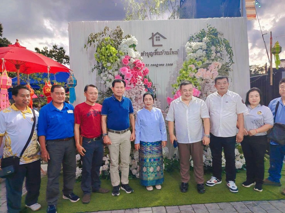 นายกเทศมนตรีตำบลเวียงพร้าว ร่วมงานทำบุญขึ้นบ้านใหม่ สร้างความสัมพันธ์อันดีในชุมชน