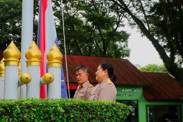 กิจกรรมเคารพธงชาติและสวดมนต์ไหว้พระ ประจำวันจันทร์ เสริมสร้างความพร้อมในการปฏิบัติราชการ