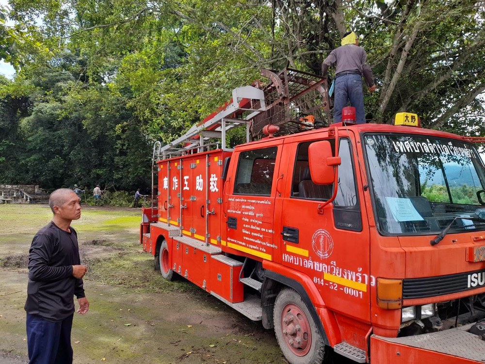 เทศบาลตำบลเวียงพร้าว ปรับปรุงภูมิทัศน์สุสานบ้านแม่กอย