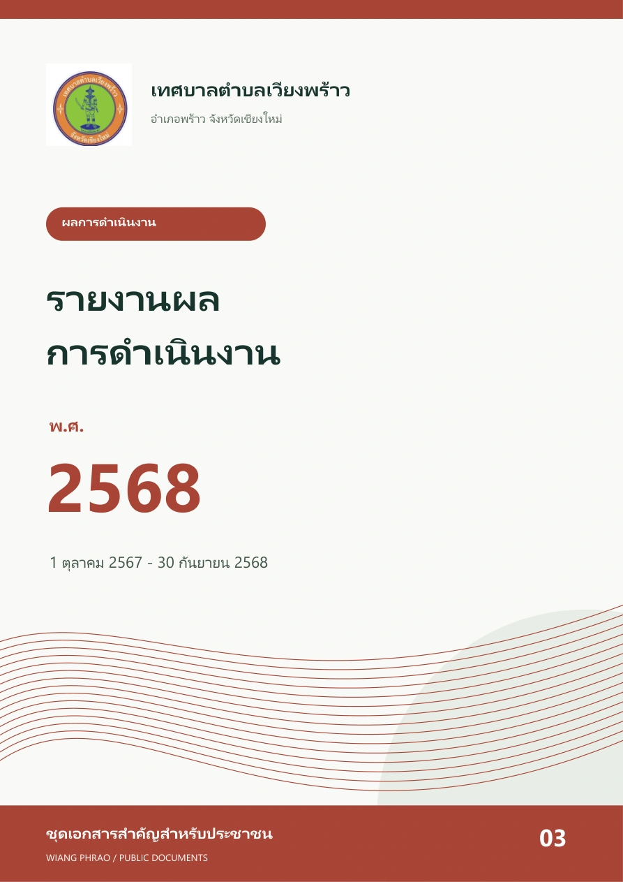 รายงานผลการดำเนินงาน ประจำปีงบประมาณ พ.ศ.2568
